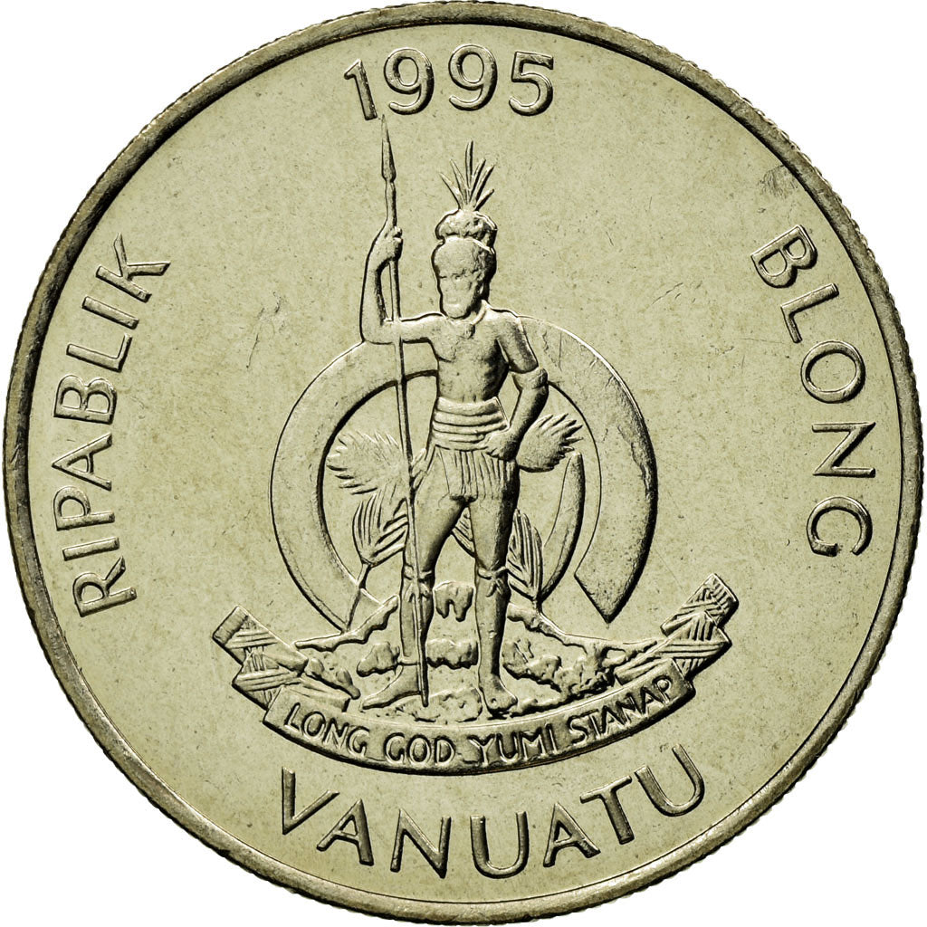 Moneta, Vanuatu, 10 Vatu, 1995, British Royal Mint, SPL-, Rame-nichel, KM:6