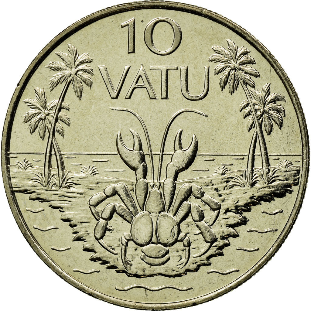 Moneta, Vanuatu, 10 Vatu, 1995, British Royal Mint, SPL-, Rame-nichel, KM:6