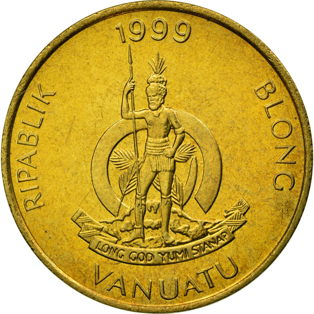 Moneta, Vanuatu, 5 Vatu, 1999, British Royal Mint, SPL-, Nichel-ottone, KM:5