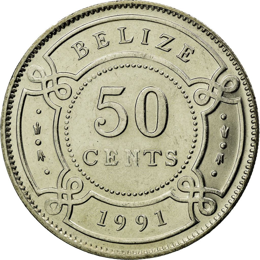 Coin, Belize, 50 Cents, 1991, Franklin Mint, AU(55-58), Copper-nickel, KM:37