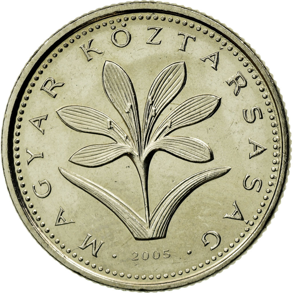 Moneta, Węgry, 2 Forint, 2005, Budapest, EF(40-45), Miedź-Nikiel, KM:693