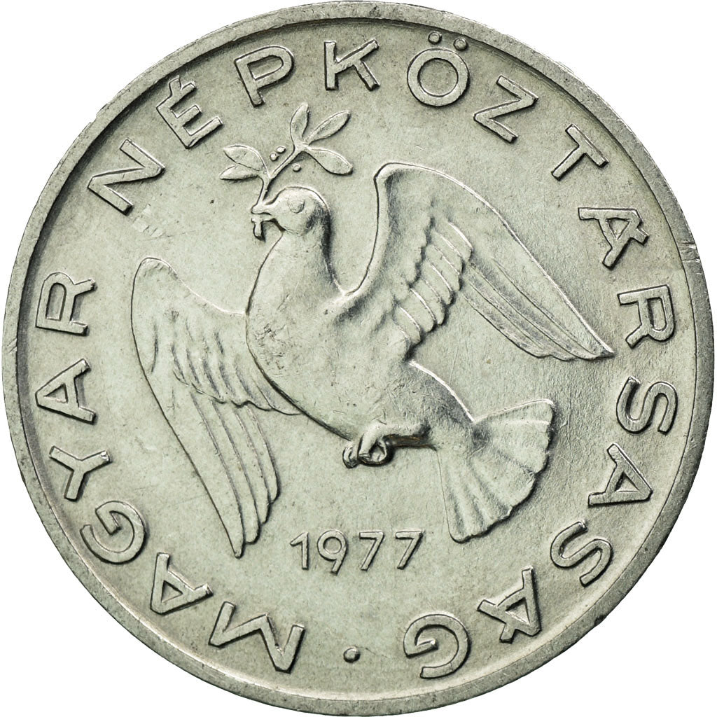Moneta, Węgry, 10 Filler, 1977, Budapest, EF(40-45), Aluminium, KM:572