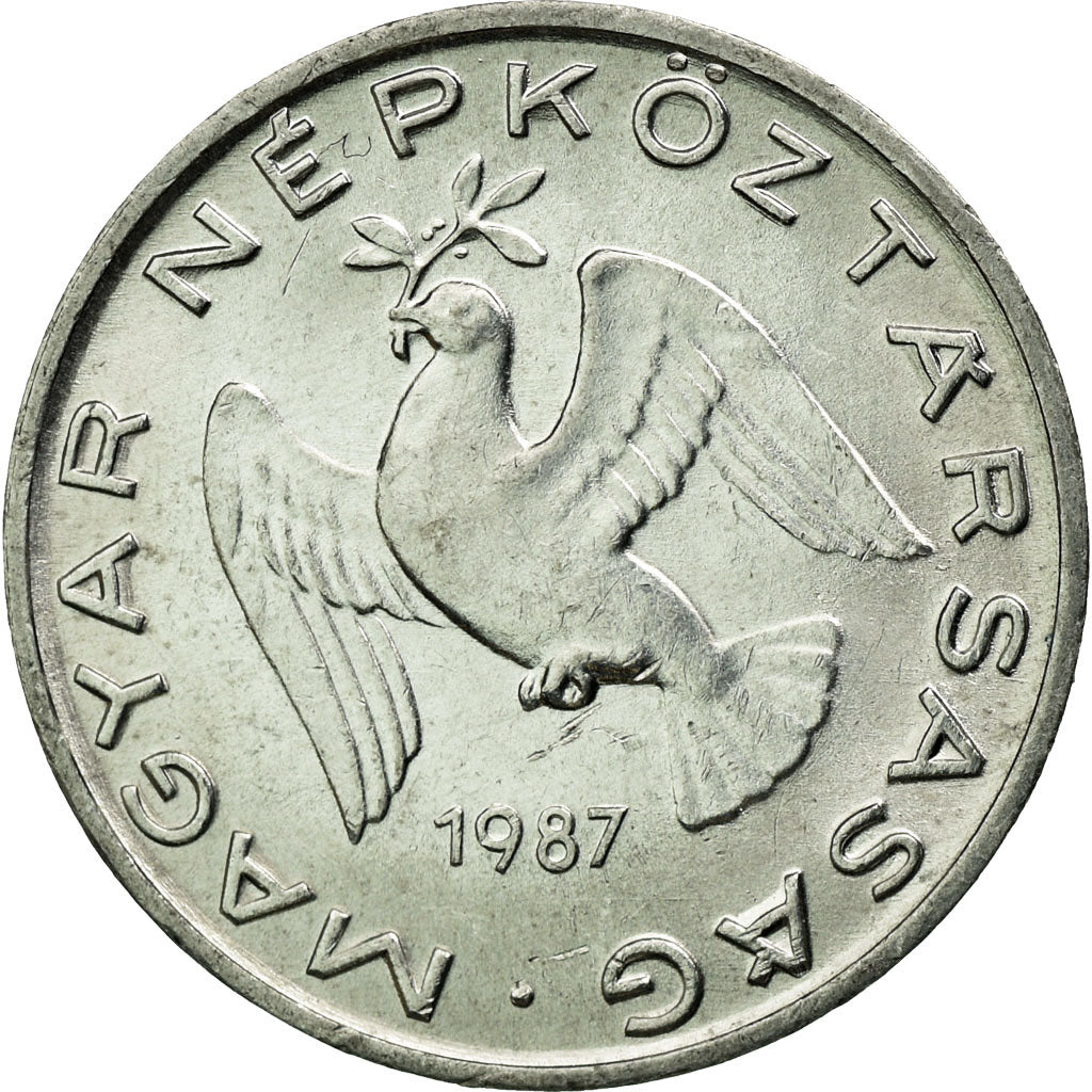Münze, Ungarn, 10 Filler, 1987, Budapest, SS, Aluminium, KM:572