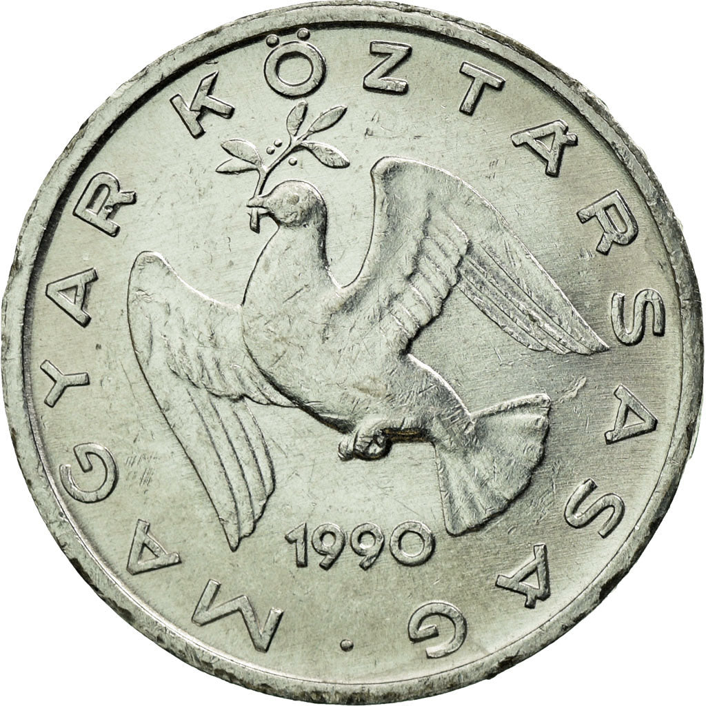 Monnaie, Hongrie, 10 Filler, 1990, Budapest, TTB, Aluminium, KM:675
