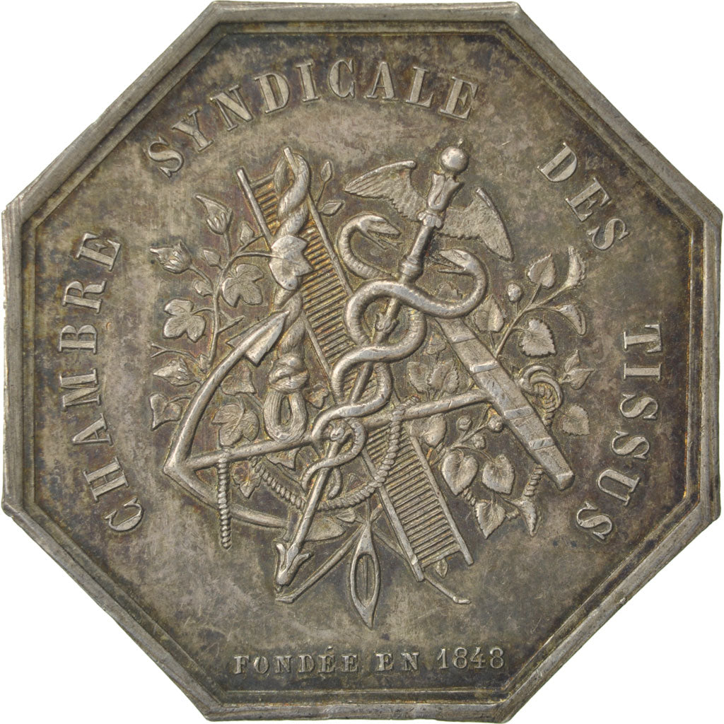 France, Token, Industry, 1848, Lesache, AU(55-58), Silver