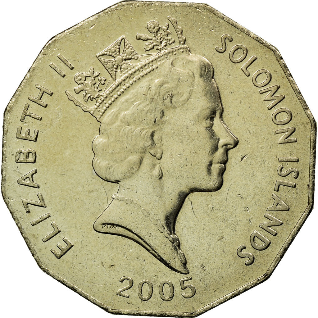 Monnaie, Îles Salomon, Elizabeth II, 50 Cents, 2005, TTB, Copper-nickel, KM:29