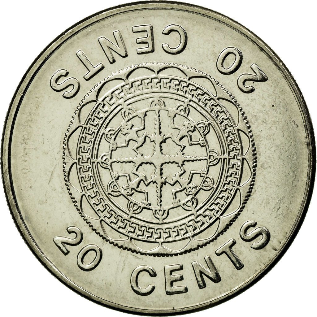 Coin, Solomon Islands, Elizabeth II, 20 Cents, 2005, EF(40-45), Nickel plated