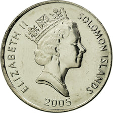 Coin, Solomon Islands, Elizabeth II, 10 Cents, 2005, AU(55-58), Nickel plated