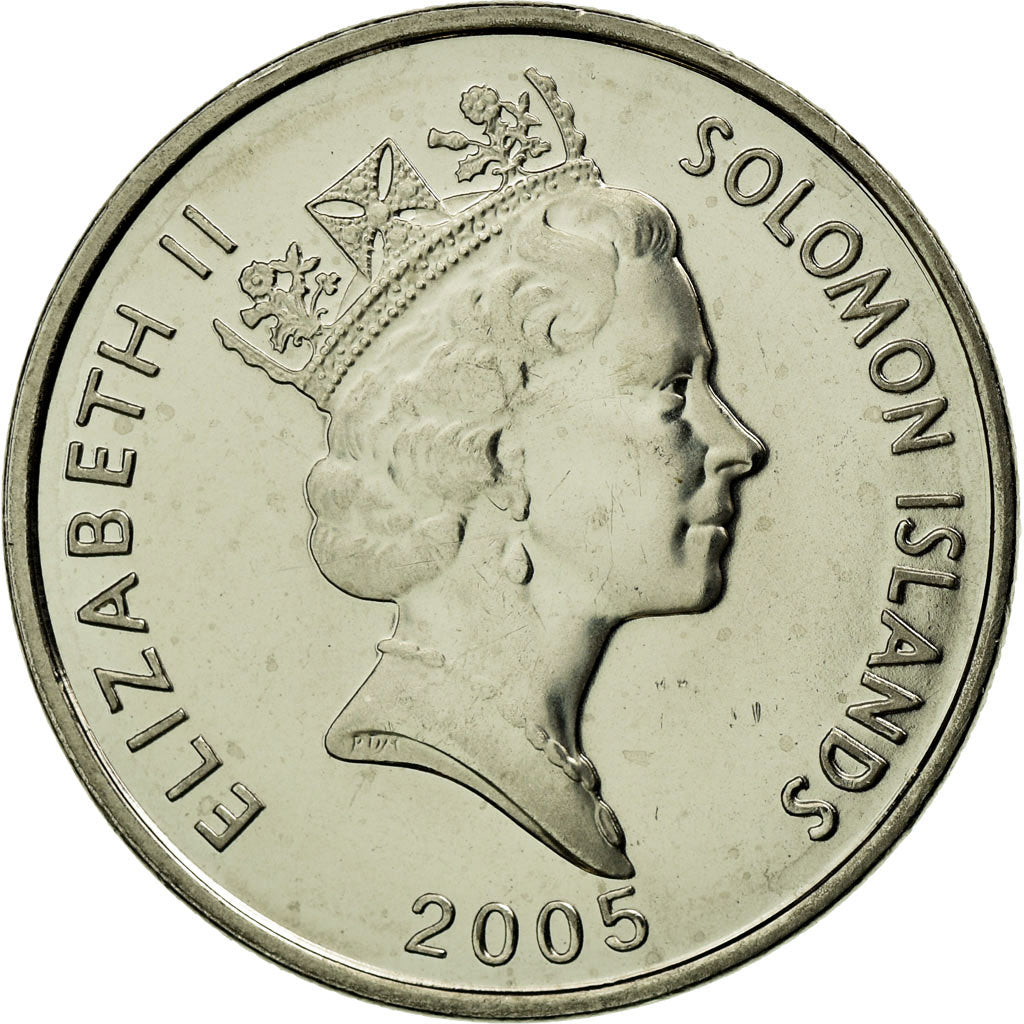 Monnaie, Îles Salomon, Elizabeth II, 5 Cents, 2005, SUP, Nickel plated steel