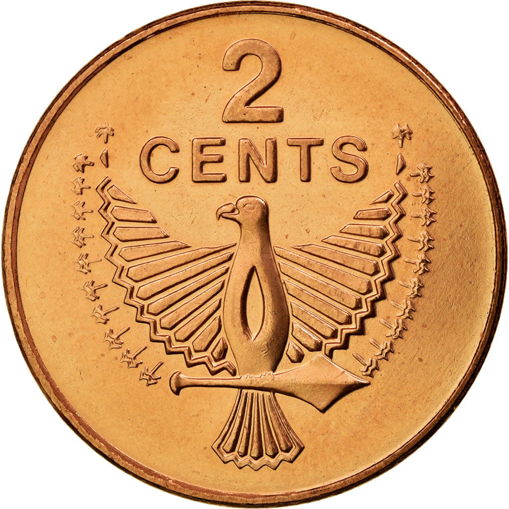 Coin, Solomon Islands, Elizabeth II, 2 Cents, 2005, MS(63), Bronze Plated Steel