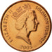 Coin, Solomon Islands, Elizabeth II, Cent, 2005, AU(55-58), Bronze Plated Steel