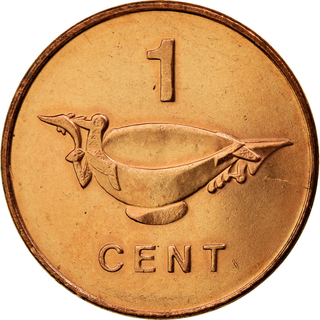 Coin, Solomon Islands, Elizabeth II, Cent, 2005, AU(55-58), Bronze Plated Steel