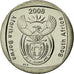 Coin, South Africa, 2 Rand, 2008, Pretoria, MS(63), Nickel Plated Copper, KM:445