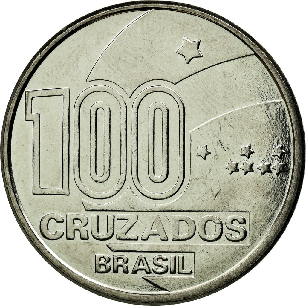 Moneta, Brasile, Abolition of Slavery Centennial - Female, 100 Cruzados, 1988