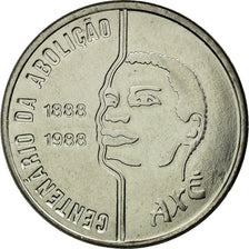 Moeda, Brasil, Abolition of Slavery Centennial - Male, 100 Cruzados, 1988