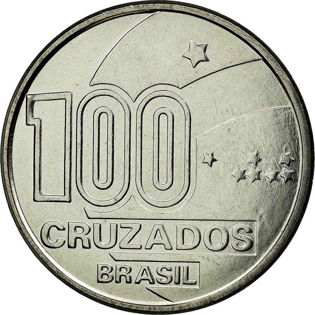 Moeda, Brasil, Abolition of Slavery Centennial - Child, 100 Cruzados, 1988