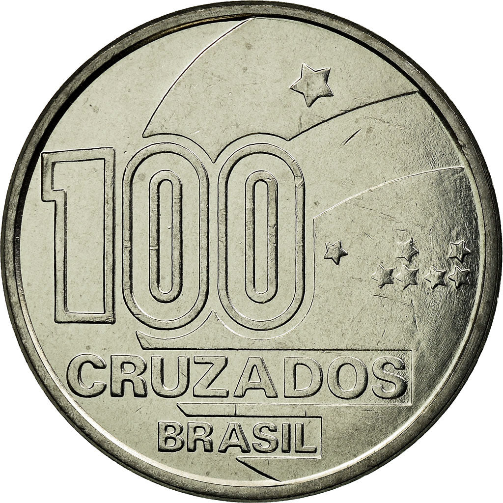 Moneda, Brasil, Abolition of Slavery Centennial - Child, 100 Cruzados, 1988