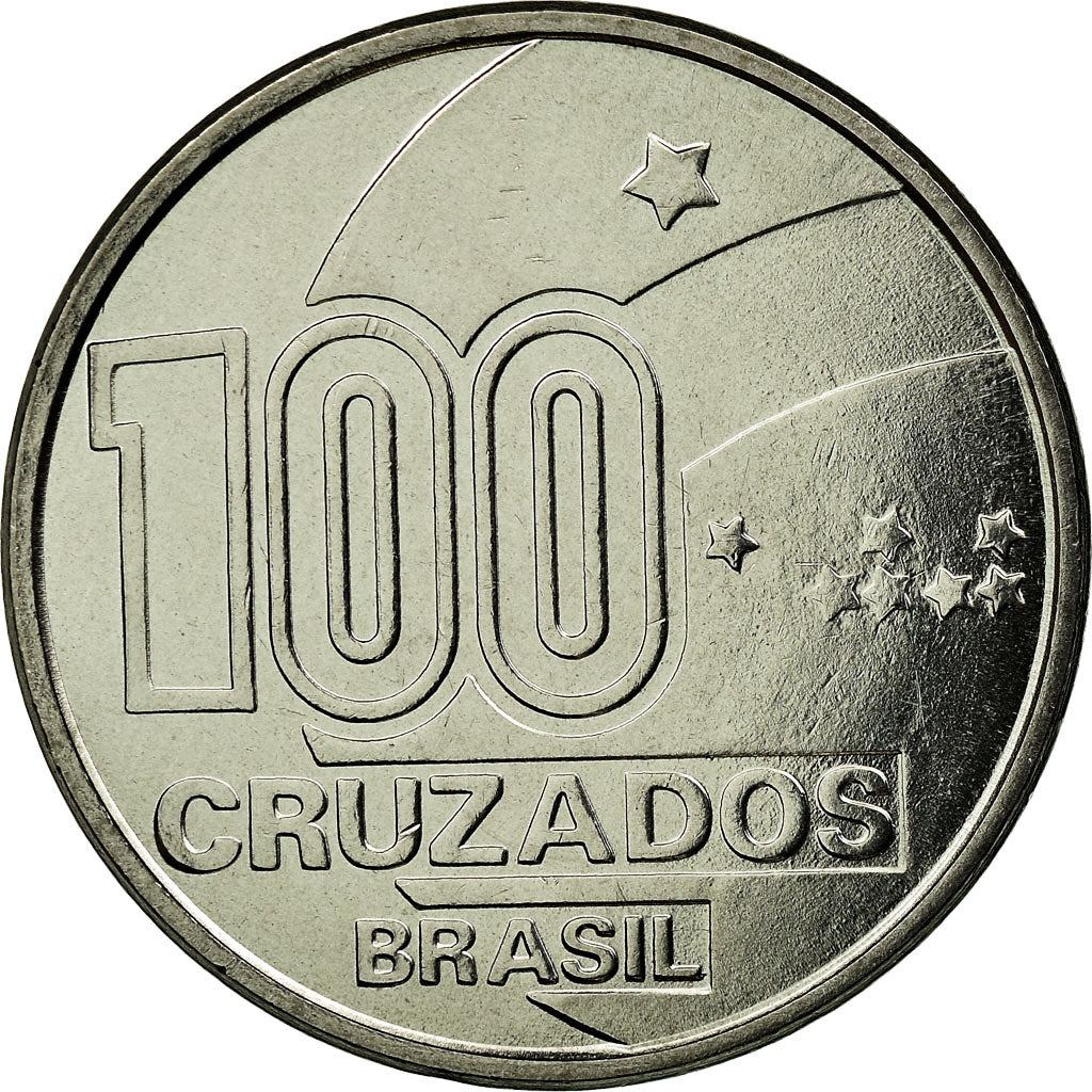Moeda, Brasil, Abolition of Slavery Centennial - Child, 100 Cruzados, 1988