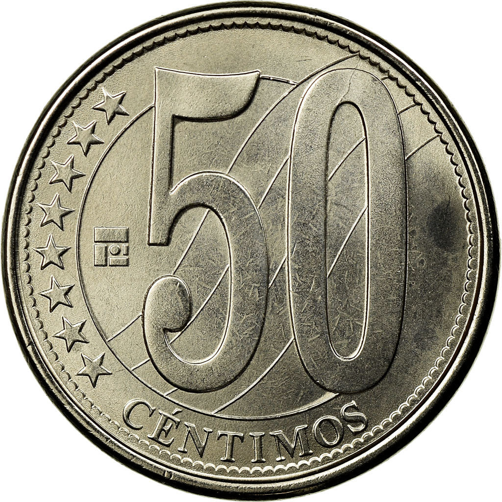 Münze, Venezuela, 50 Centimos, 2007, Maracay, VZ, Nickel plated steel, KM:92