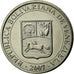 Moneta, Venezuela, 25 Centimos, 2007, Maracay, EF(40-45), Nickel platerowany
