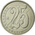 Moneda, Venezuela, 25 Centimos, 2007, Maracay, MBC, Níquel chapado en acero