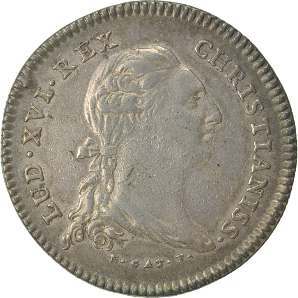 France, Justice, Token, AU(50-53), Gatteaux, Silver, Feuardent #3329, 9.80