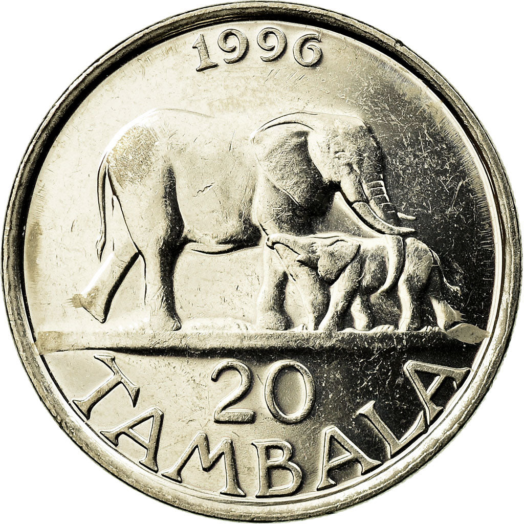 Coin, Malawi, 20 Tambala, 1996, EF(40-45), Nickel Clad Steel, KM:29