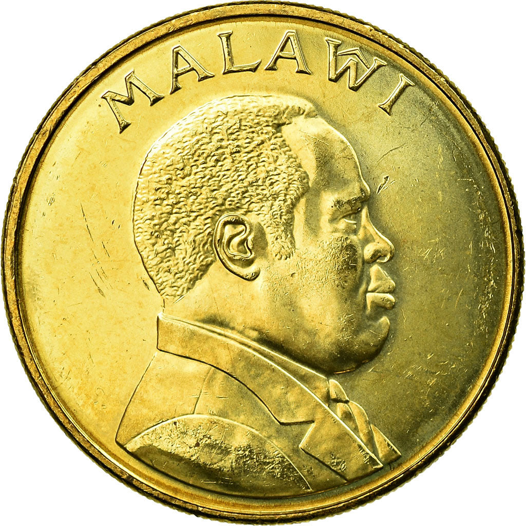 Coin, Malawi, Kwacha, 1996, AU(55-58), Brass plated steel, KM:28