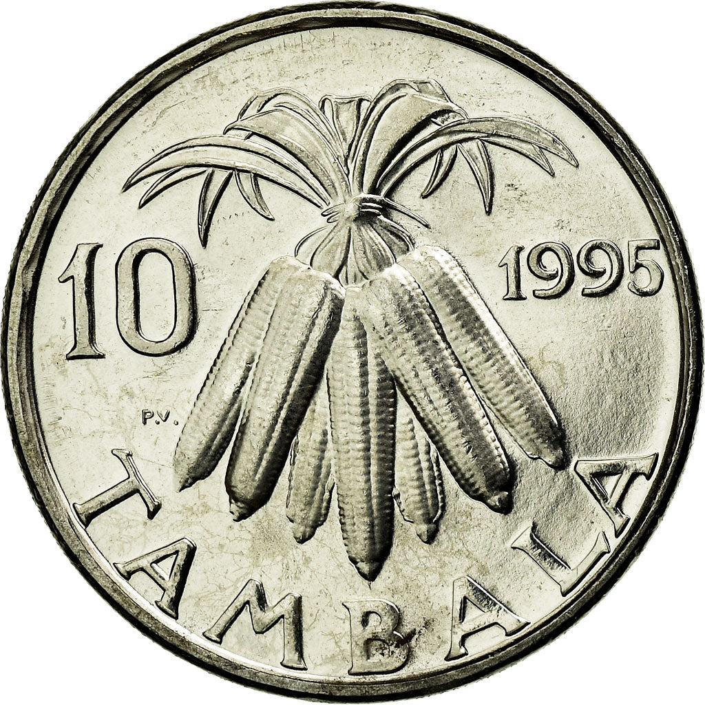 Coin, Malawi, 10 Tambala, 1995, EF(40-45), Nickel plated steel, KM:27