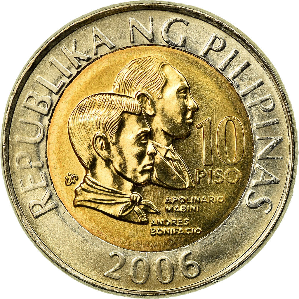 Monnaie, Philippines, 10 Piso, 2006, Manila, SUP, Bi-Metallic, KM:278