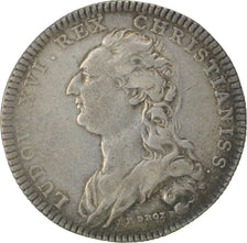 France, Justice, Token, 1761, EF(40-45), Silver, Feuardent #3320, 8.00