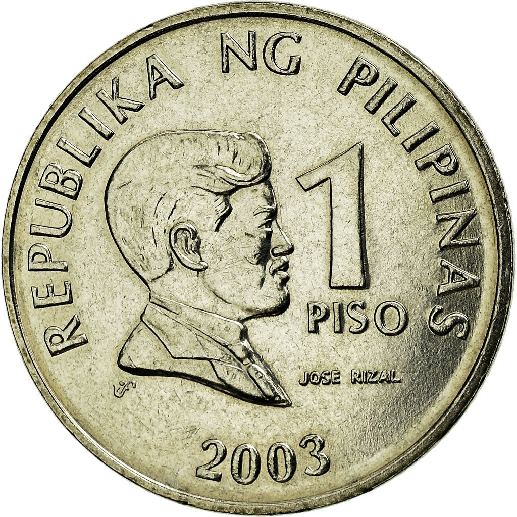 Coin, Philippines, Piso, 2003, AU(55-58), Copper-nickel, KM:269