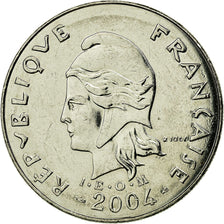Coin, French Polynesia, 20 Francs, 2004, Paris, EF(40-45), Nickel, KM:9
