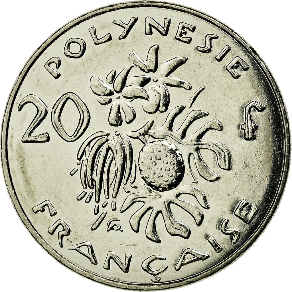Coin, French Polynesia, 20 Francs, 2004, Paris, EF(40-45), Nickel, KM:9