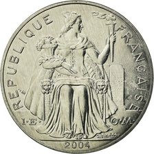 Coin, French Polynesia, 5 Francs, 2004, Paris, AU(55-58), Aluminum, KM:12