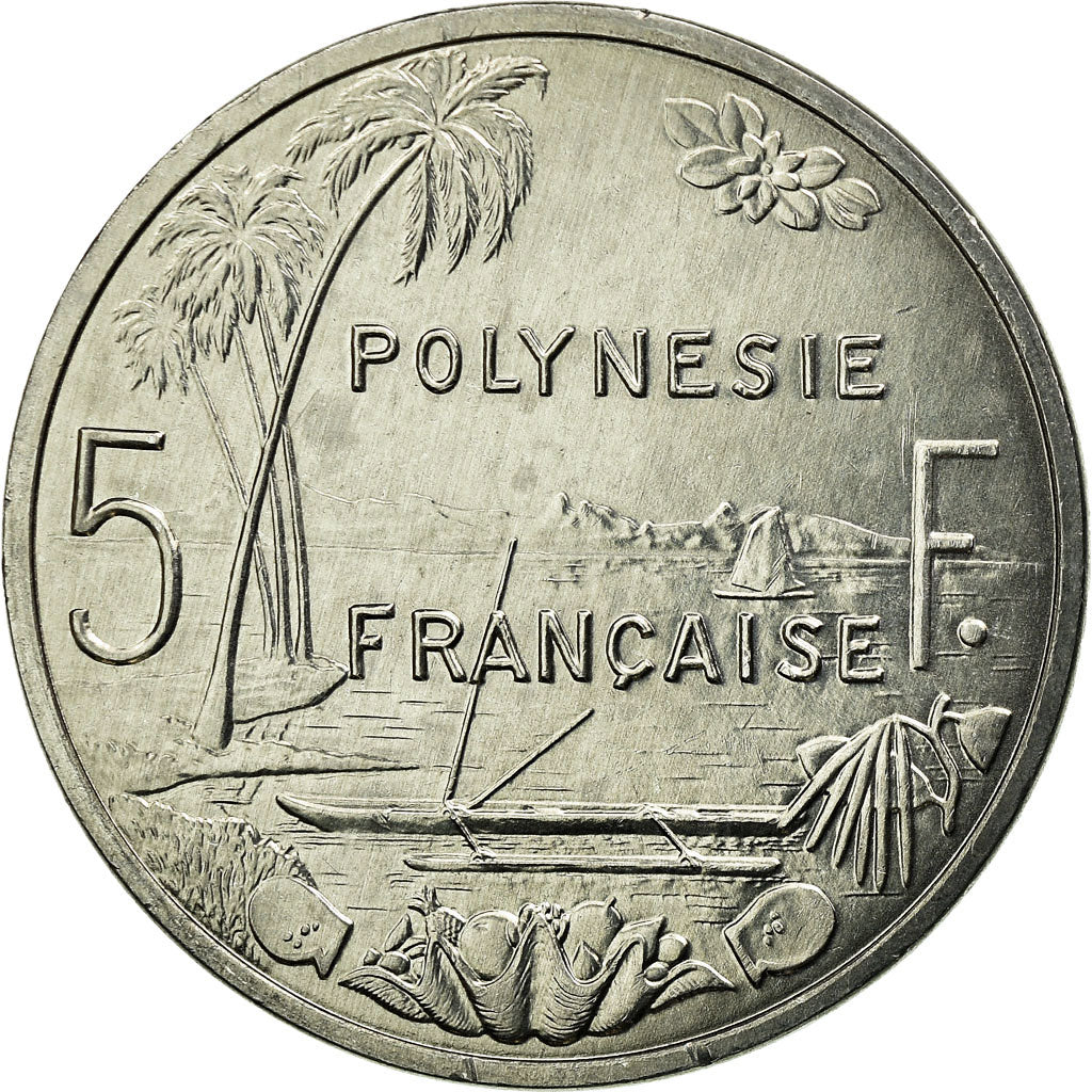 Coin, French Polynesia, 5 Francs, 2004, Paris, AU(55-58), Aluminum, KM:12