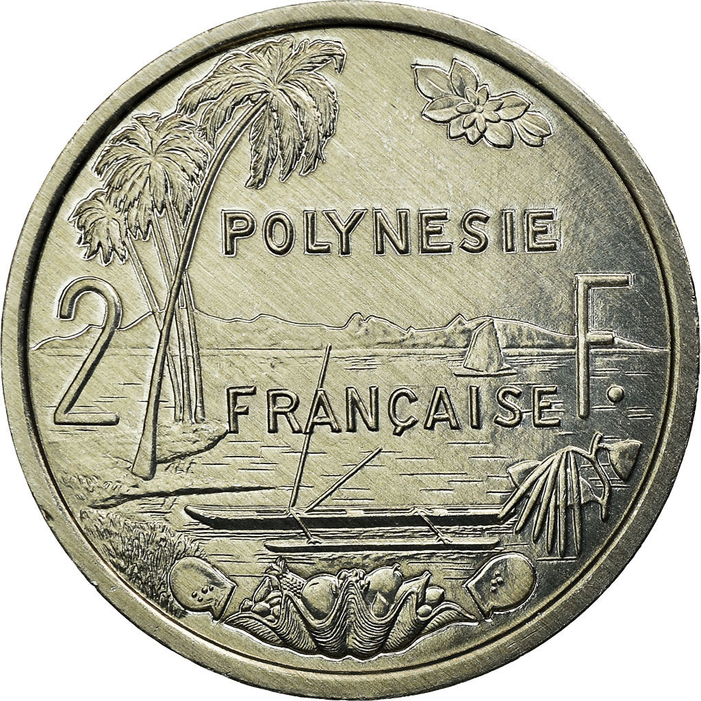 Coin, French Polynesia, 2 Francs, 2004, Paris, AU(55-58), Aluminum, KM:10
