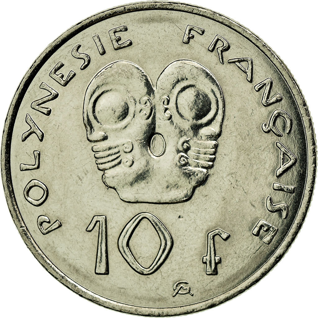 Moneta, Polinezja Francuska, 10 Francs, 2004, Paris, AU(55-58), Nikiel, KM:8