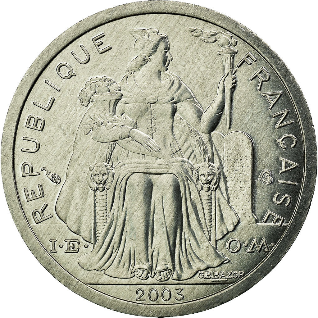 Coin, French Polynesia, Franc, 2003, Paris, AU(55-58), Aluminum, KM:11