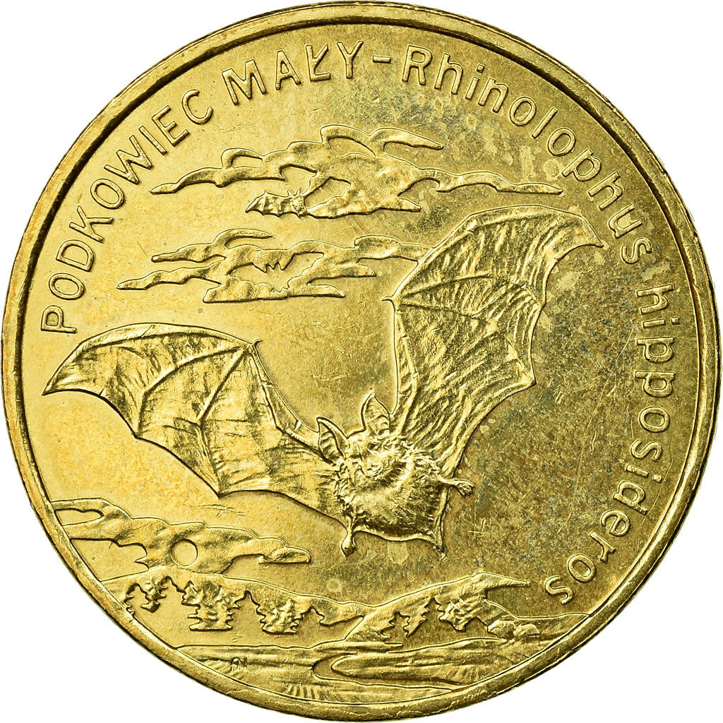 Coin, Poland, Bat, 2 Zlote, 2010, Warsaw, EF(40-45), Brass, KM:723
