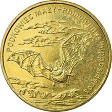 Coin, Poland, Bat, 2 Zlote, 2010, Warsaw, EF(40-45), Brass, KM:723