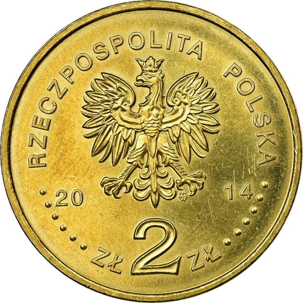 Coin, Poland, polish olympic team, 2 Zlote, 2014, Warsaw, AU(55-58), Brass