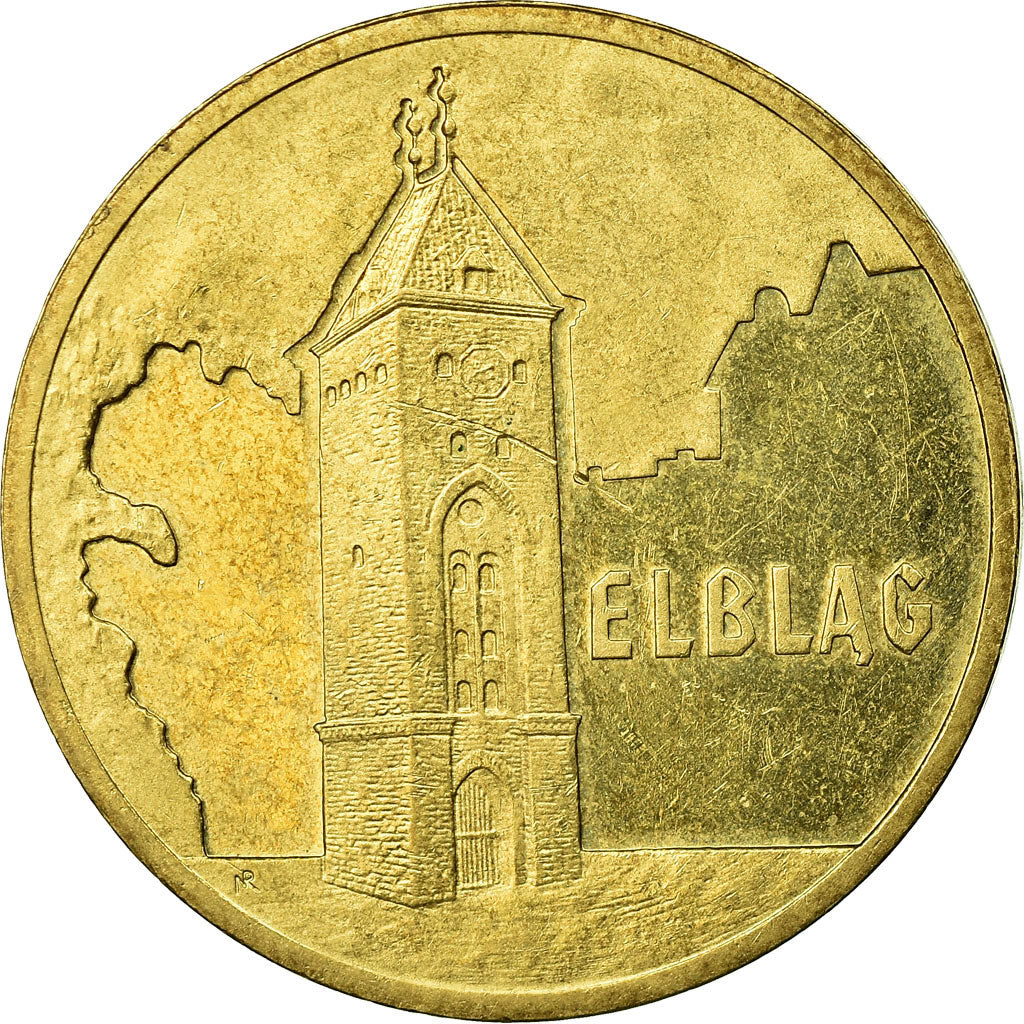 Moneda, Polonia, Elblag tower, 2 Zlote, 2006, Warsaw, MBC, Latón, KM:546