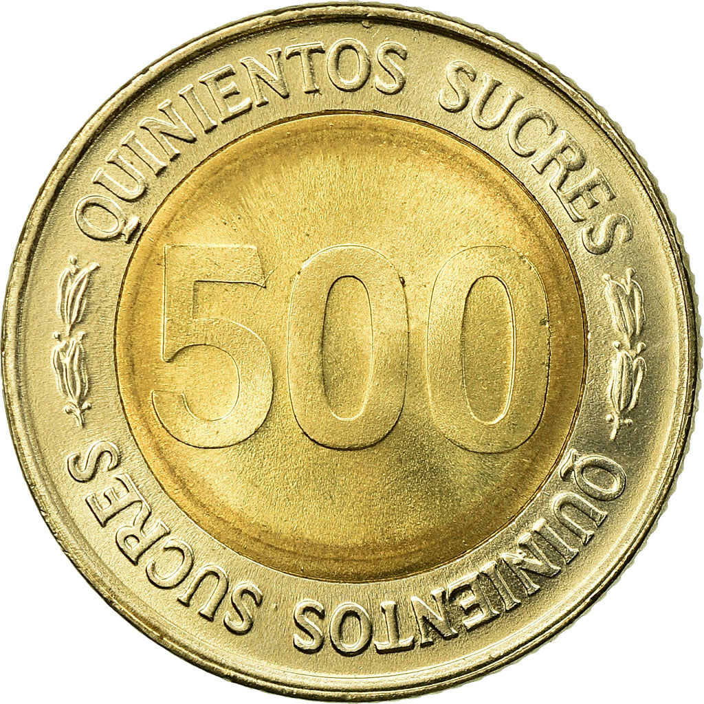 Coin, Ecuador, 500 Sucres, 1997, AU(55-58), Bi-Metallic, KM:102
