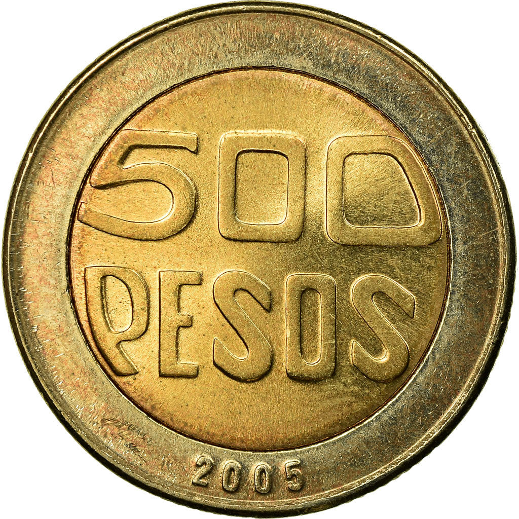 Monnaie, Colombie, 500 Pesos, 2005, SUP, Bi-Metallic, KM:286