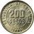 Moneta, Colombia, 200 Pesos, 2005, AU(55-58), Miedź-Nikiel-Cynk, KM:287