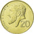 Moeda, Chipre, 20 Cents, 2001, AU(55-58), Níquel-Latão, KM:62.2