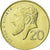 Coin, Cyprus, 20 Cents, 2001, AU(55-58), Nickel-brass, KM:62.2