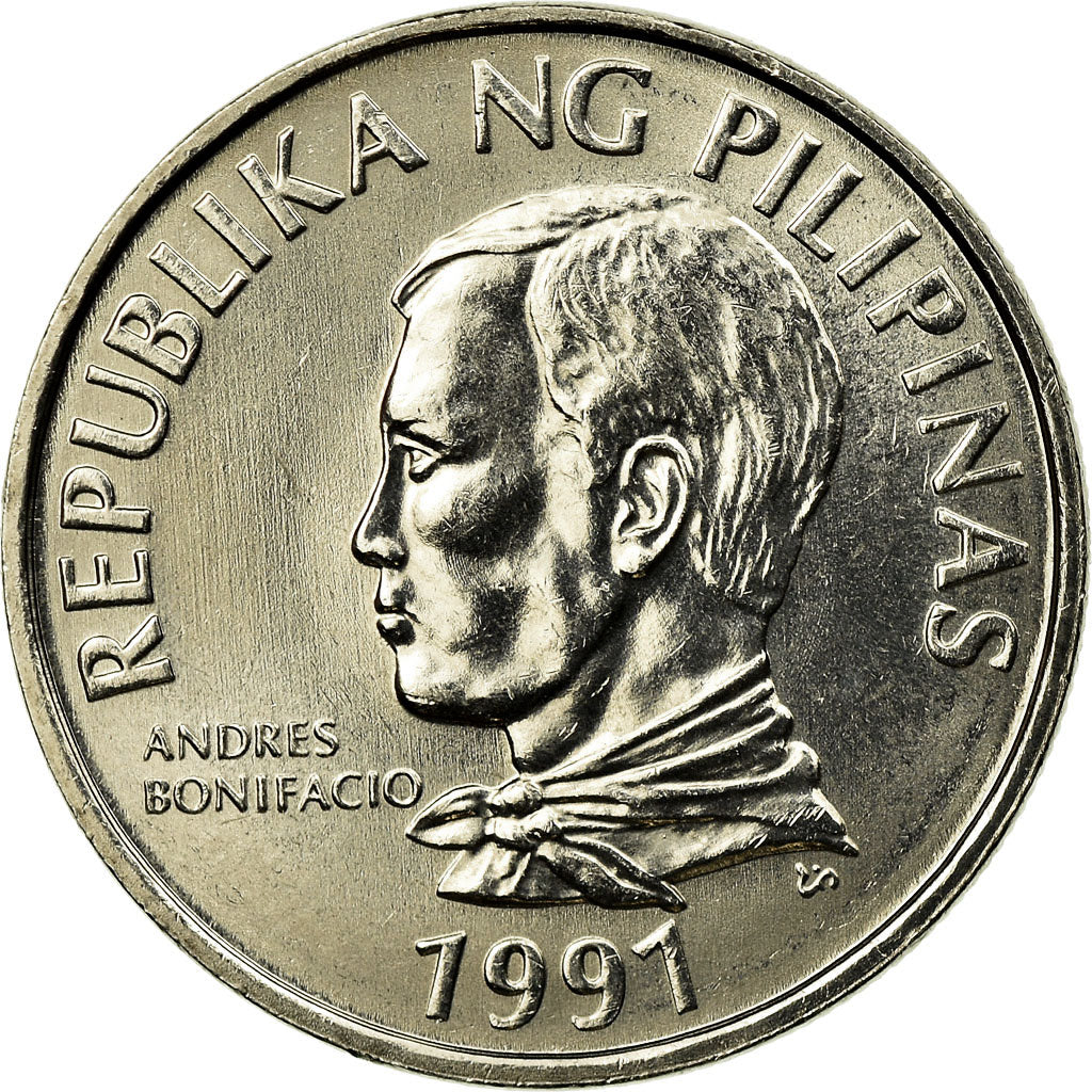 Coin, Philippines, 2 Piso, 1991, AU(55-58), Stainless Steel, KM:258