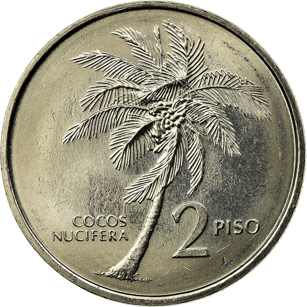 Coin, Philippines, 2 Piso, 1991, AU(55-58), Stainless Steel, KM:258